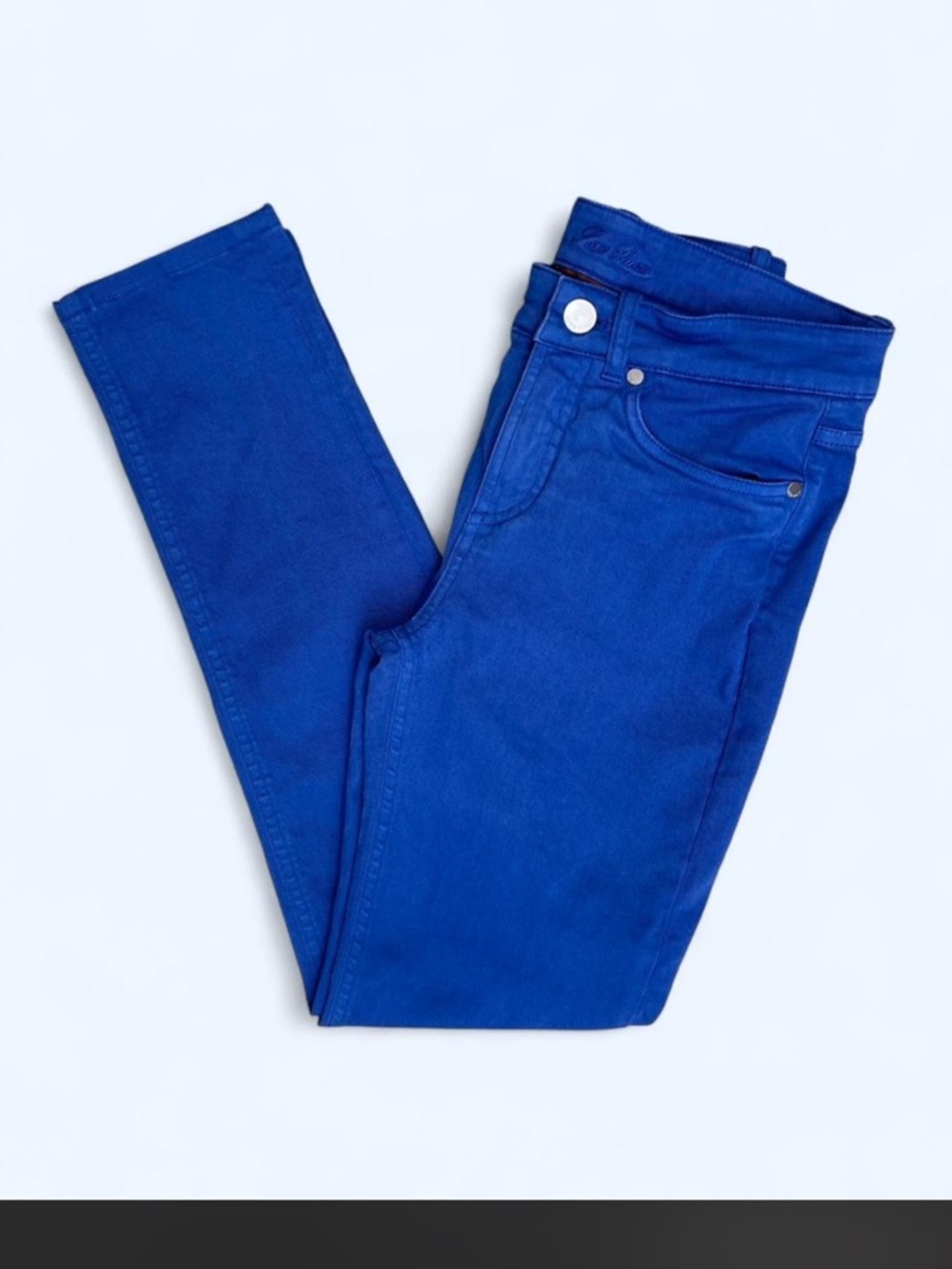 Loro Piana Royal Blue Denim Jeans Luxury Classic Nautical Coastal Preppy size 38